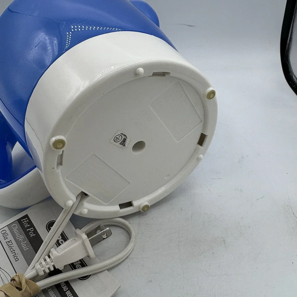 Proctor Silex Electric Kettle Hot Pot Boil 32 oz Max Blue White w Manual HP04